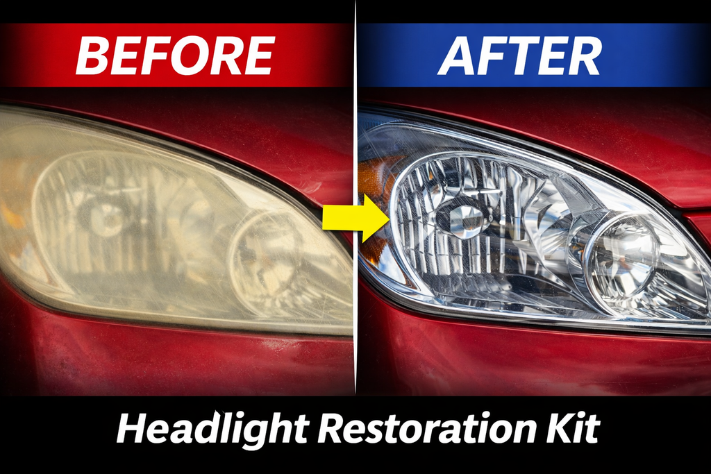 RestoreX™ Headlight Kit – Restore Your Car Lights in Minutes (Like New Again)